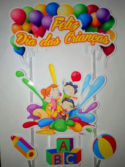 Arquivo de Corte Topper Bolo Dia das Crianças ou Outros