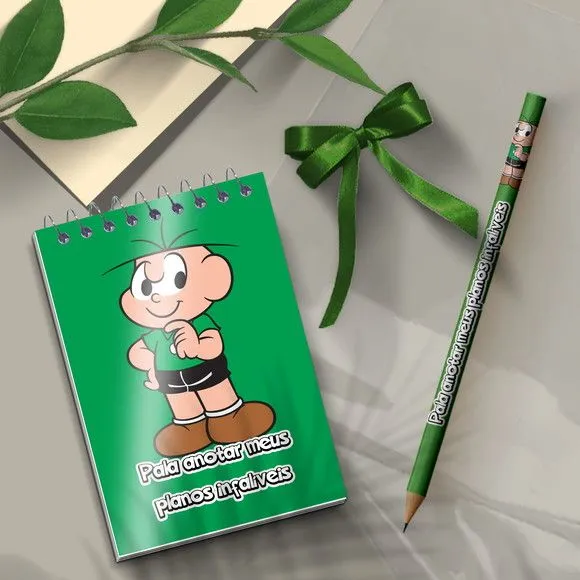 Bloquinho - Cebolinha Personalizado - artesanato de Mi Papelaria Criativa