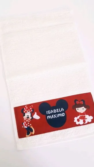 Toalha de mão personalizada Minnie - foto 2