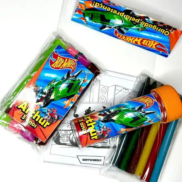 Kit Massinha + Giz + Bolha Hotwheels Personalizado - foto 2