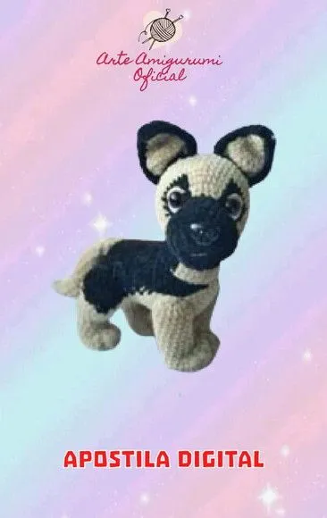 Receita Cachorro Pastor Alemão Amigurumi - artesanato feito à mão por Arte Amigurumi Oficial