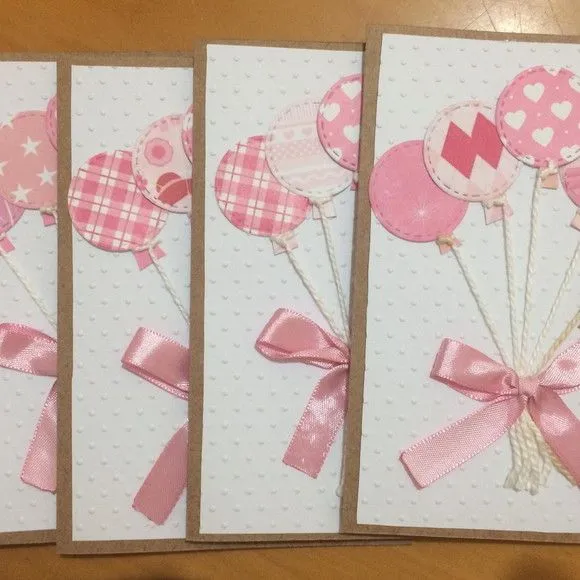 Cartão de Aniversário - Balões Coloridos (azul ou Rosa) - foto 3