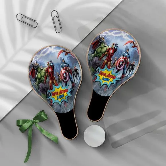 Raquete Ping Pong - Vingadores Personalizada - feito à mão por Mi Papelaria Criativa