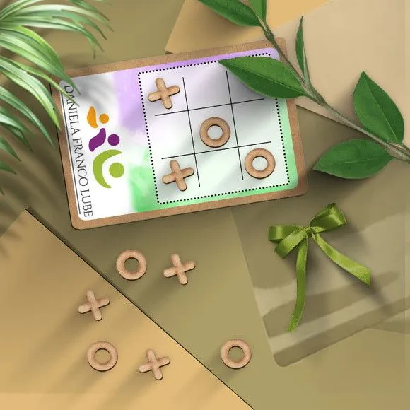 Jogo da Velha - Logo Marca Personalizado - artesanato feito à mão por Mi Papelaria Criativa