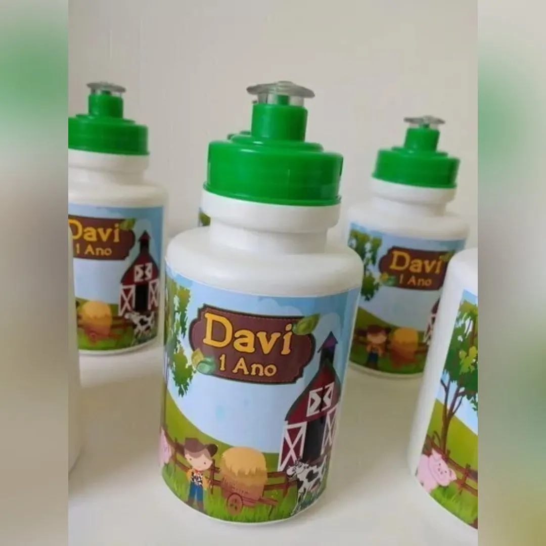 garrafinha squeeze personalizada - artesanato de ateliê Rocha