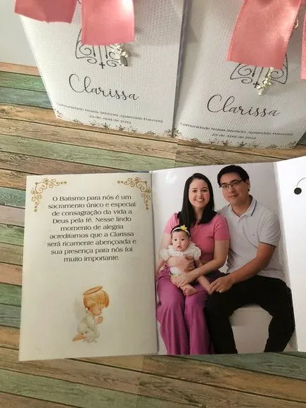 Livro de Orações Luxo com Foto para Batismo - foto 4