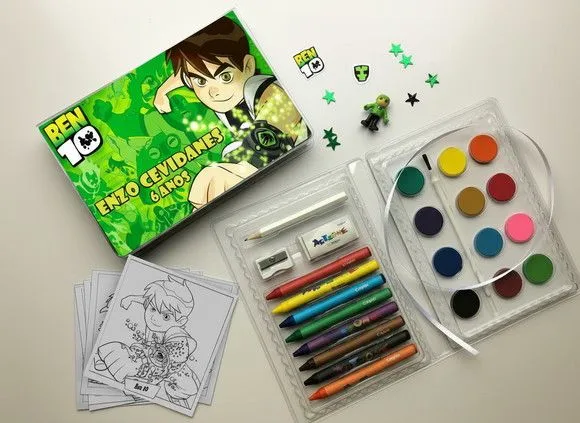 Estojo de Pintura Ben10 Personalizado - artesanato feito à mão por Mi Papelaria Criativa
