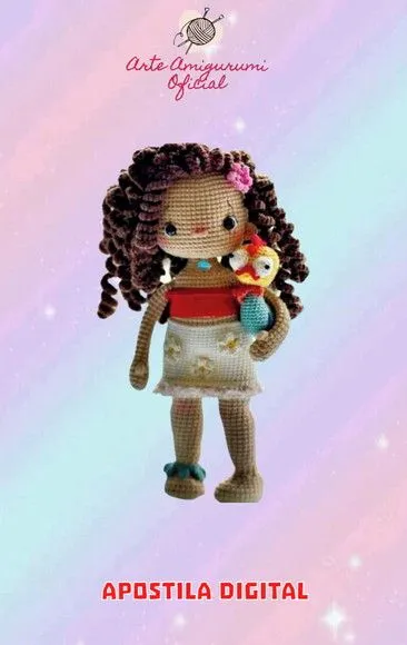 Receita Princesa Moana Amigurumi
