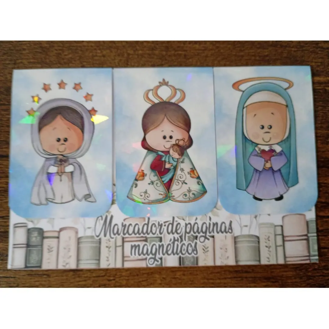 Marcador de Página Magnético Kit 3 "3 Marias" - artesanato de Emejhu Personalizados