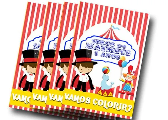 Revista para colorir Circo 14x10