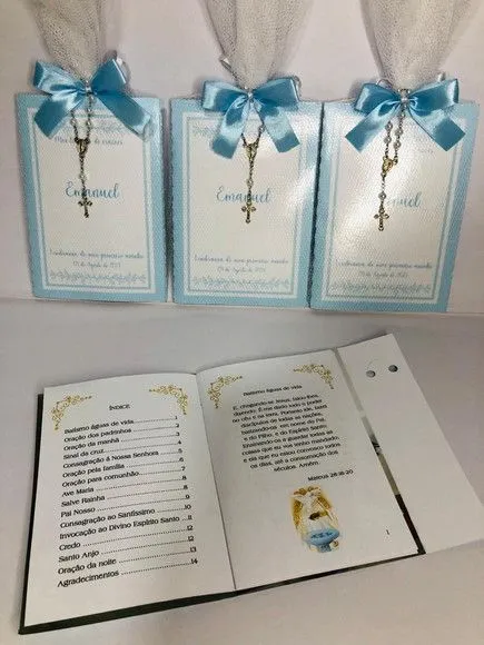 Livro de Orações Luxo com Foto para Batismo - artesanato de Fina Essência Papelaria Personalizada