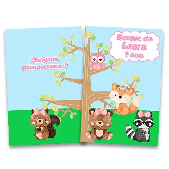 Revista colorir Bosque encantado 14x10cm - artesanato de PAPCRIE