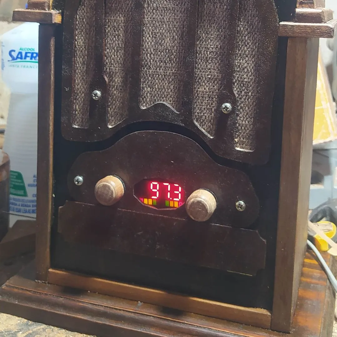 Rádio Artesanal em Madeira Vintage - foto 3