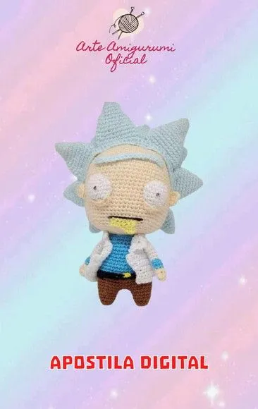 Receita Rick Sanchez Amigurumi - artesanato feito à mão por Arte Amigurumi Oficial