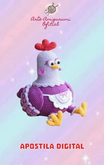 Receita Galinha Amigurumi - feito à mão por Arte Amigurumi Oficial