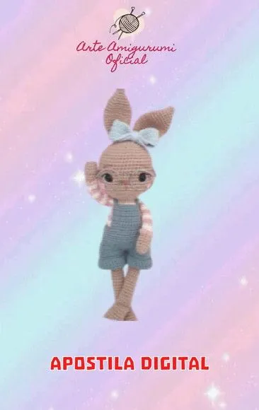 Receita Coelha Louise Amigurumi - feito à mão por Arte Amigurumi Oficial