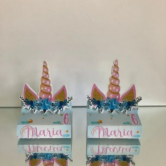 Porta chocolate duplo unicórnio - artesanato de Fina Essência Papelaria Personalizada