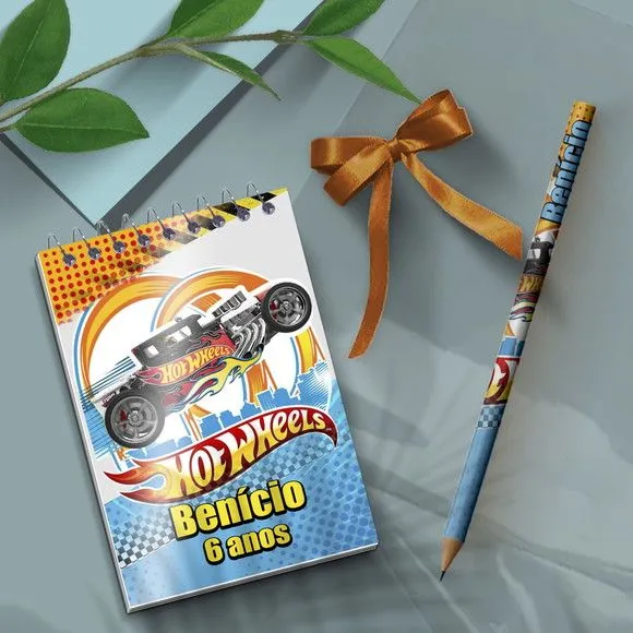 Bloquinho - Hotwheels Personalizado - artesanato feito à mão por Mi Papelaria Criativa