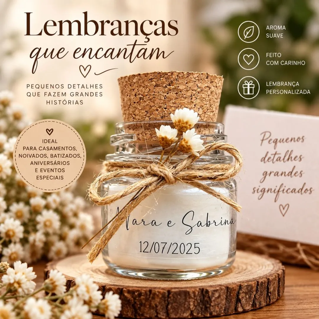 10 Velas perfumadas Lembrancinhas de Casamento