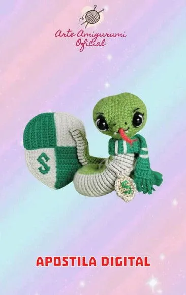 Receita Cobra Sonserina - Amigurumi - artesanato feito à mão por Arte Amigurumi Oficial
