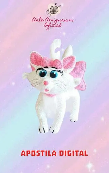 Receita Gata Marrie Amigurumi - artesanato feito à mão por Arte Amigurumi Oficial