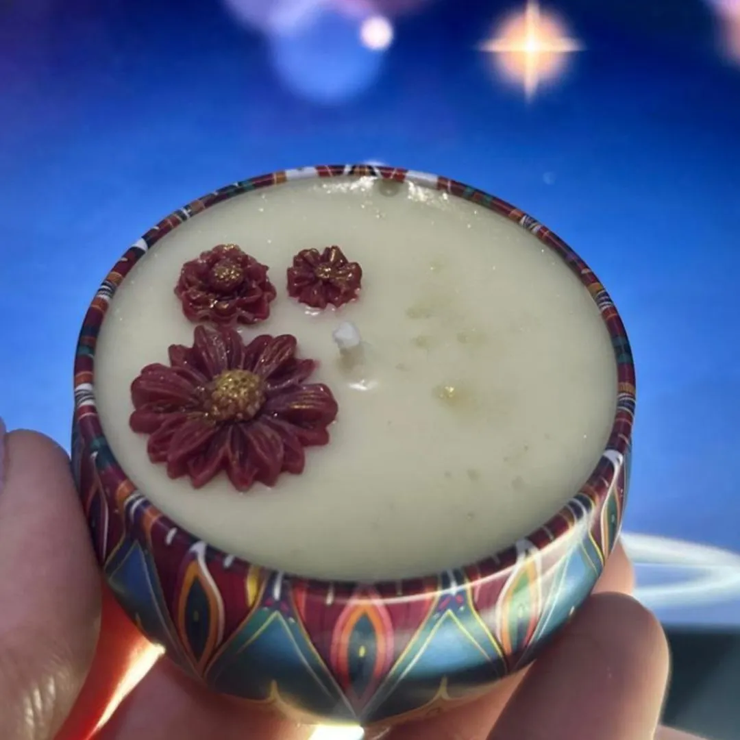 Vela Aromática Artesanal em Lata Mandala - Cera de Coco - foto 2