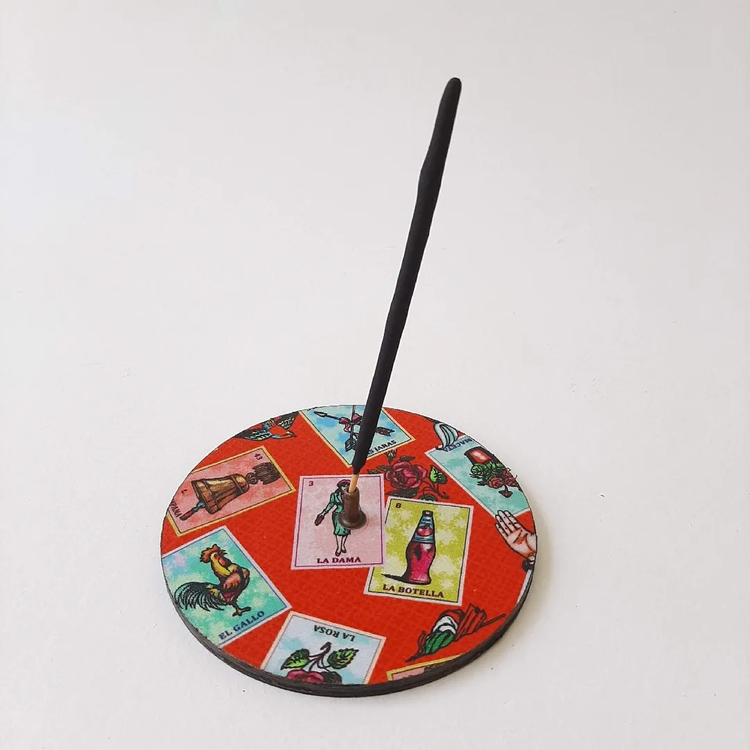 Porta Incenso Loteria Mexicana VM - artesanato de Estudio Bananeira