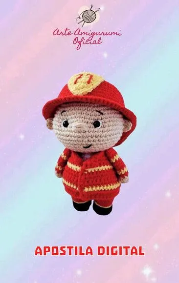 Receita Bombeiro - Amigurumi