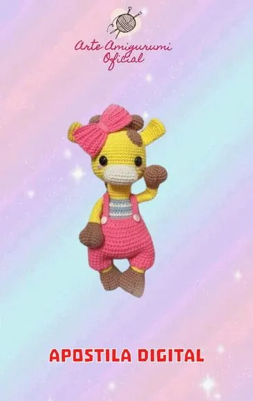 Receita Girafa Fofa - Amigurumi - feito à mão por Arte Amigurumi Oficial