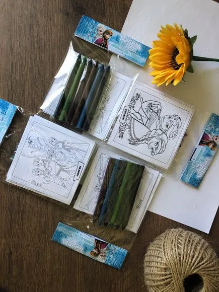 Kit Giz de Cera Frozen Personalizado - artesanato feito à mão por creativitybynina