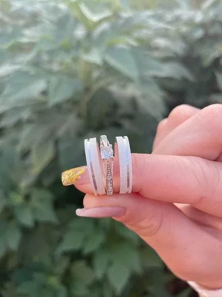 Par Alianças de Namoro Prata 950 4mm + Anel Paris - artesanato feito à mão por TM JOIAS