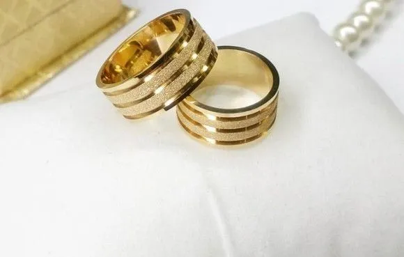 Par Alianças de Noivado Moeda Antiga 8mm + Anel Solitário - artesanato feito à mão por TM JOIAS