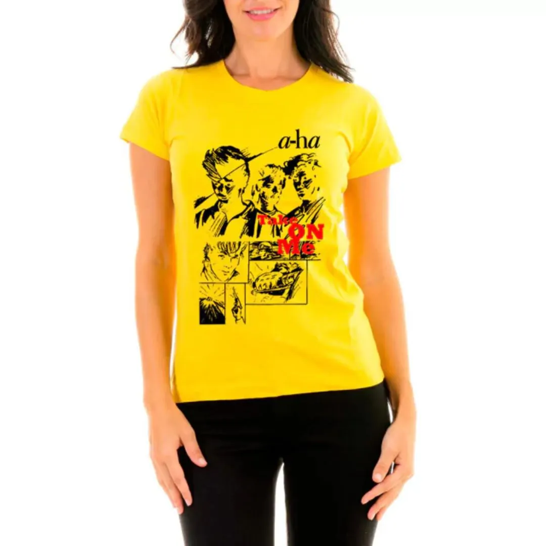 Kit camiseta+caneca a-Ha, wave anos 80, estampa take on me, exclusiva tamanhos unisex - foto 2