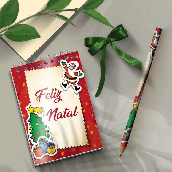 Bloquinho - Natalino Personalizado - artesanato feito à mão por Mi Papelaria Criativa