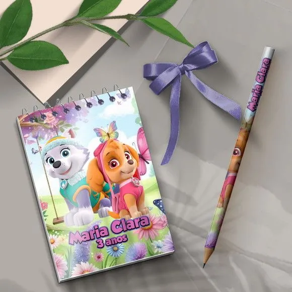 Bloquinho - Patrulha Canina Personalizado - artesanato de Mi Papelaria Criativa