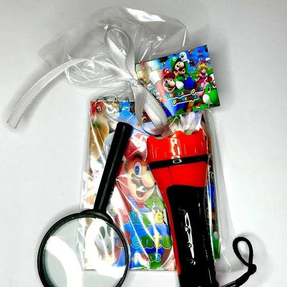 Kit Bloquinho + Lupa e Lanterna Mário Personalizado - foto 2