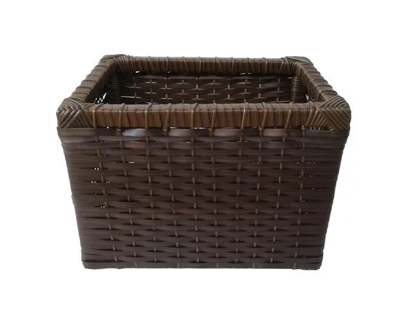 Cesto Vime Sintético Argila 35x25x25 - artesanato de Mundo Urbano