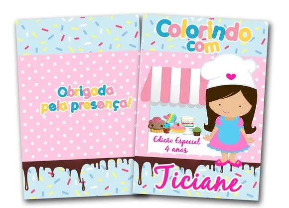 Revista colorir confeitaria 14x10 - artesanato de PAPCRIE