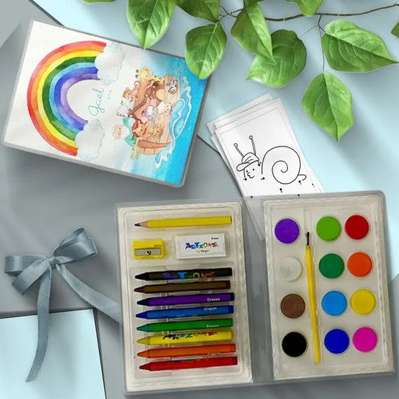 Estojo de Pintura 24pç - Arca de Nóe Personalizado - artesanato feito à mão por Mi Papelaria Criativa