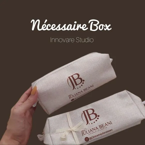 Necessaire Box Personalizada - Areia - artesanato feito à mão por Innovare Studio