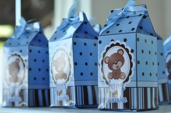 caixa milk ursinho - artesanato de PAPCRIE