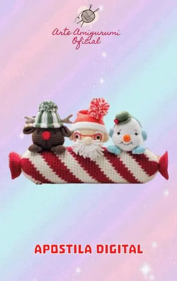 Receita Enfeite Doce de Natal - Amigurumi - artesanato feito à mão por Arte Amigurumi Oficial