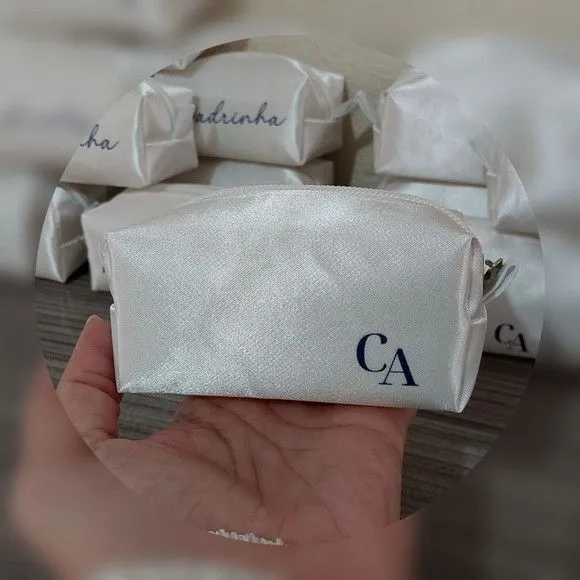 Necessaire Mini Box - Branco e Marinho - foto 2