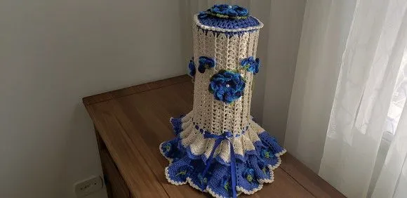 Capa Liquidificador em Crochê - Azul Royal - foto 4
