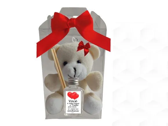 Urso+ Aromatizador Dia dos Namorados Personalizado - artesanato feito à mão por creativitybynina