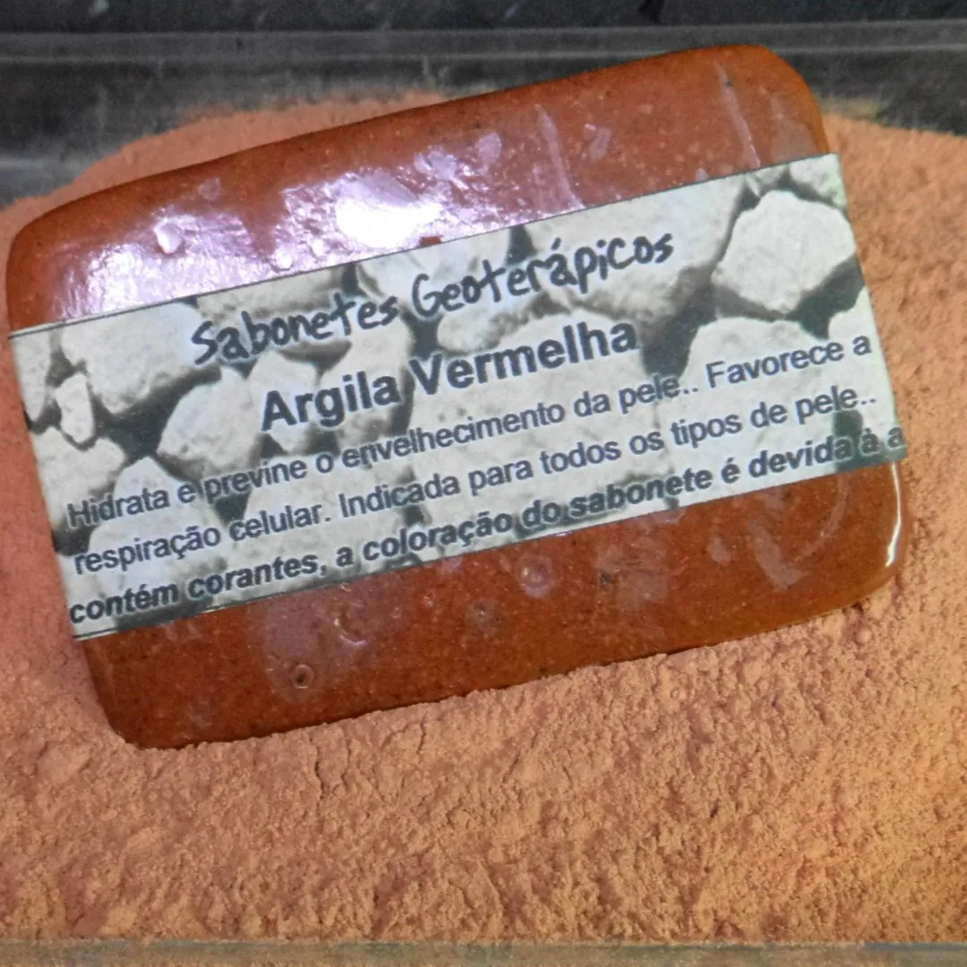 Sabonetes Geoterápicos - Argila Vermelha - artesanato feito à mão por BanhoDiGatto