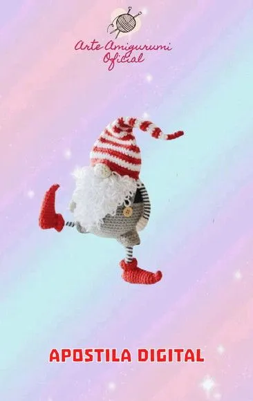 Receita Gnomo Papai Noel Amigurumi - artesanato feito à mão por Arte Amigurumi Oficial