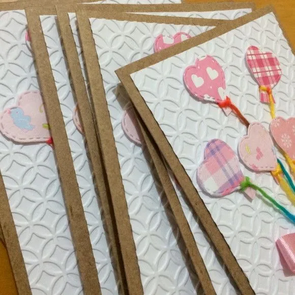 Cartões de Aniversário - Corações Azuis e Rosas - foto 3