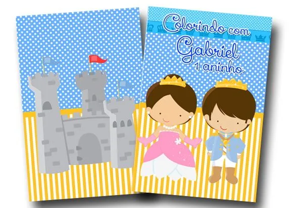 Revista colorir principe princesa 14x10 - artesanato de PAPCRIE