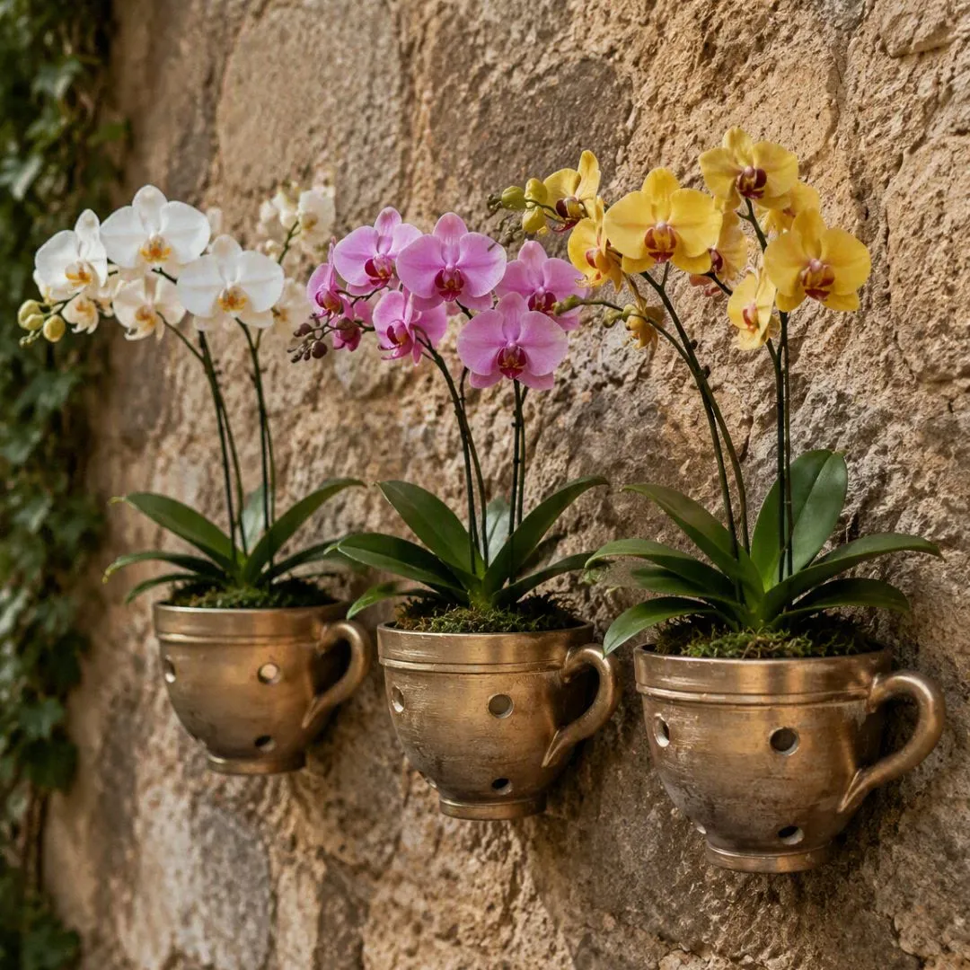 Vaso de Planta Tipo Xícara de Parede para Orquídea de Cerâmica - foto 6